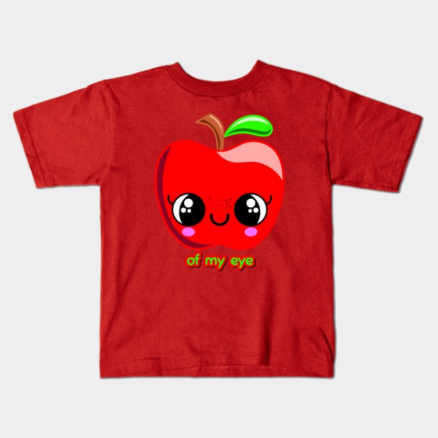 Apple of my eye Kids T-Shirt by RD Doodles